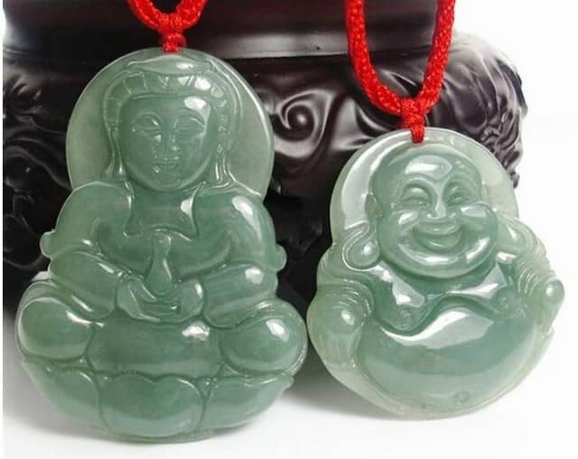 油青种翡翠吊坠