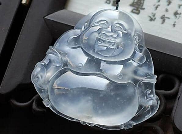 老坑玻璃种翡翠笑佛
